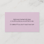 トーンハイビスカス上のピンクトーン 名刺 (裏面)