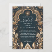 トーンヒンディヘナメンディインディアンスタイルブライダルシャワー 招待状 (正面)