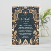 トーンヒンディヘナメンディインディアンスタイルブライダルシャワー 招待状 (スタンド正面)