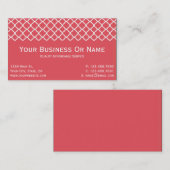 トーンフレンドリー柿ピンクとホワイトクローバー 名刺 (正面/裏面)