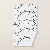 トーンブラックとホワイトトーン バスタオルセット (ハンドタオル)