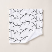 トーンブラックとホワイトトーン バスタオルセット (ウォッシュタオル)