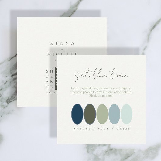 トーンブルーグリーンカラーパレットID1046の設定 エンクロージャーカード