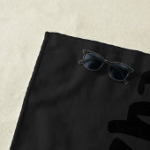 トーンマーカーの手書き入力（黒） ビーチタオル (インサイチュ)