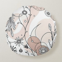 トーンミニマ自然リストボホアート ラウンドクッション