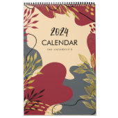 トーンモダンファミリー自然カレンダーの葉 カレンダー (カバー)