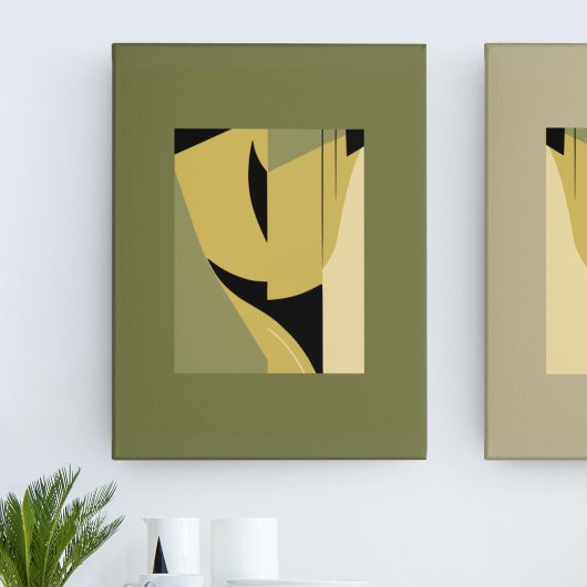 トーンモダンIIで抽象芸術シェイプがペア自然になる ポスター