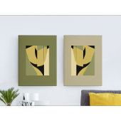 トーンモダンIIで抽象芸術シェイプがペア自然になる ポスター