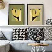 トーンモダンIIで抽象芸術シェイプがペア自然になる ポスター