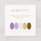 トーンラックスラベンダーカラーパレットID990を設定する エンクロージャーカード (正面)