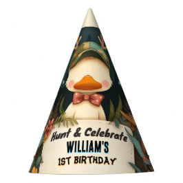 トーンワイルド迷彩柄オディアダック狩り1st birthday パーティーハット