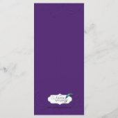 トーン上の紫色のトーンのリンクハートメニュー メニュー (裏面)