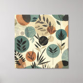 トーン付きミニマリストのベジタールライ自然ンアート キャンバスプリント (正面)