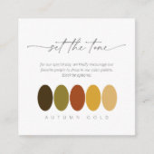 トーン秋の金ゴールドカラーパレットID786の設定 エンクロージャーカード (正面)