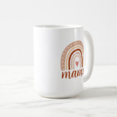 トーン自然ウォーターカラーレインボーハートママ コーヒーマグカップ (正面右)