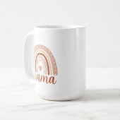 トーン自然ウォーターカラーレインボーハートママ コーヒーマグカップ (正面左)