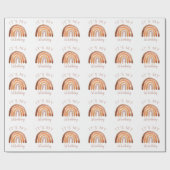 トーン自然ウォーターカラーレインボーファースト誕生日 ラッピングペーパー (フラット)