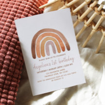 トーン自然ウォーターカラーレインボー1st誕生日