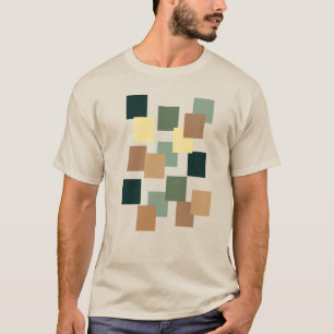 トーン自然ジオメトモダンリ長方形デザイン Tシャツ