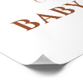 トーン自然ボホレインボーベビーシャワーウェルカムサイン ポスター (角)