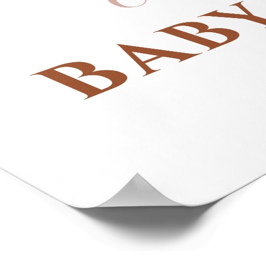 トーン自然ボホレインボーベビーシャワーウェルカムサイン ポスター (角)