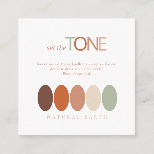 トーン自然地球カラーパレットID983を設定する エンクロージャーカード (正面)