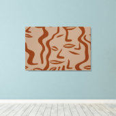 トーン自然抽象芸術女性の顔 キャンバスプリント (インサイチュ (ウッドフロア))