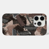 トーン自然抽象芸術素朴なリボンテクスチャ Case-Mate iPhoneケース (裏面 (横))