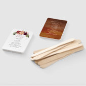 トーン自然秋の結婚式プログラムハンドファン ハンドファン (組立なし)