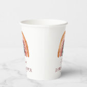 トー自然ンウォーターカラーボーホーレインボーベビーシャワー  紙コップ (右)