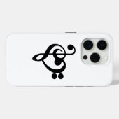 ト音記号とヘ音記号 ミュージシャン 音楽 ハート Case-Mate iPhoneケース (裏面 (横))