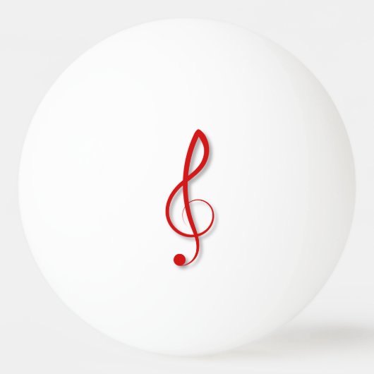ト音記号の卓球の球 卓球ボール (正面)