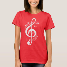 ト音記号の楽譜 音符 アート Tシャツ