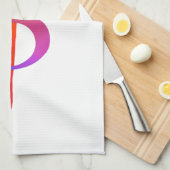 ト音記号の虹色 キッチンタオル (四つ折り)