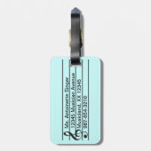 ト音記号の音楽的な記号の荷物のラベル ラゲッジタグ (裏面縦)