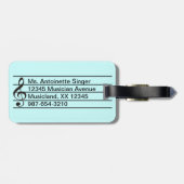 ト音記号の音楽的な記号の荷物のラベル ラゲッジタグ (裏面横)