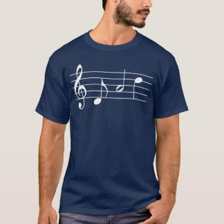 ト音記号の音符でデザインされた音楽お父さんTシャツ Tシャツ