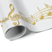 ト音記号の音符の包装紙 ラッピングペーパー (ロールコーナー)