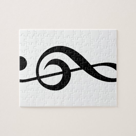 ト音記号のGクレフ、音符記号のミュージカルの記号 ジグソーパズル (横)