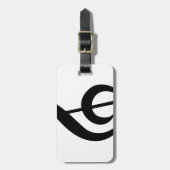 ト音記号のGクレフ、音符記号のミュージカルの記号 ラゲッジタグ (正面縦)