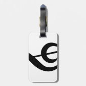 ト音記号のGクレフ、音符記号のミュージカルの記号 ラゲッジタグ (裏面縦)