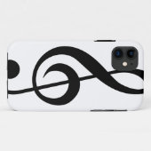 ト音記号のGクレフ、音符記号のミュージカルの記号 Case-Mate iPhoneケース (裏面(横))