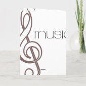 ト音記号カスタマイズ可能な音楽カード カード (裏面)