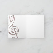 ト音記号音楽メッセージカード カード (内部)