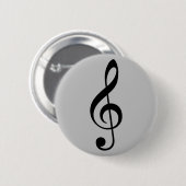ト音記号音楽 缶バッジ (正面&裏面)