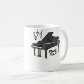 ト音記号 グランドピアノ マン コーヒーマグカップ (正面右)