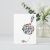 ト音記号 ポストカード (スタンド正面)