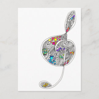 ト音記号 ポストカード