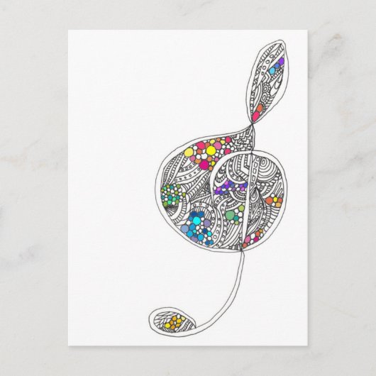 ト音記号 ポストカード (正面)