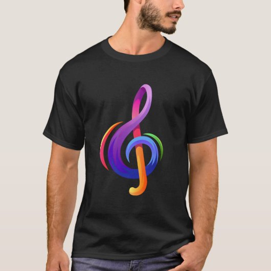ト音記号 音符 音楽記号 Tシャツ (正面)